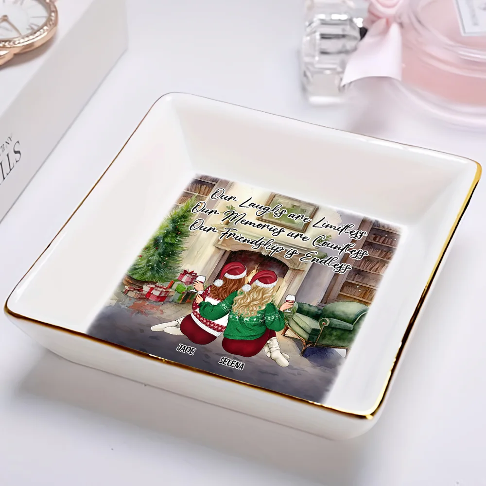 A True Friendship Is A Journey Without An End - Personalized Ring Dish - Image 2