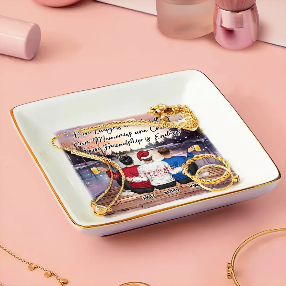 A True Friendship Is A Journey Without An End - Personalized Ring Dish - Image 3