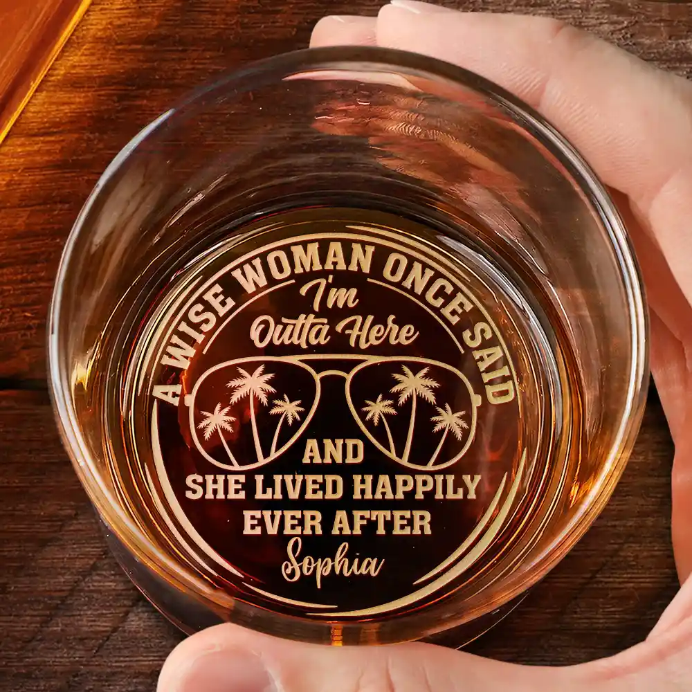 A Wise Man Once Said - Personalized Engraved Whiskey Glass - Image 2