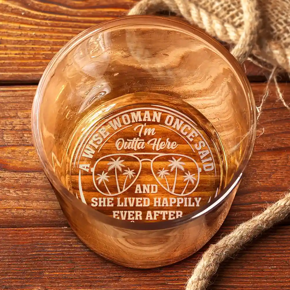 A Wise Man Once Said - Personalized Engraved Whiskey Glass - Image 3