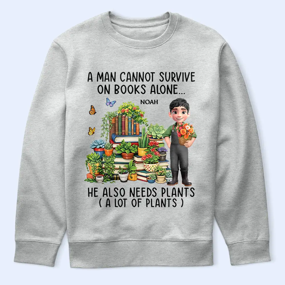 A Woman Cannot Survive On Book Alone - Personalized T Shirt - Image 5