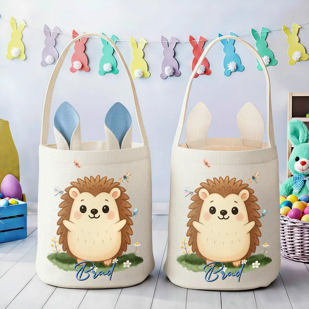 Adorable Animal With Name - Personalized Bunny Ears Bucket Bag - Image 3