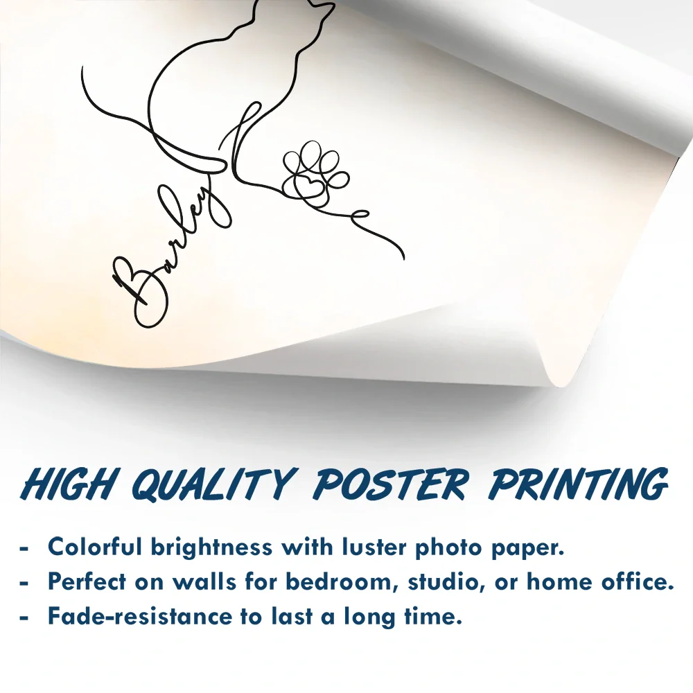 Adorable Cat Line - Personalized Poster - Image 5
