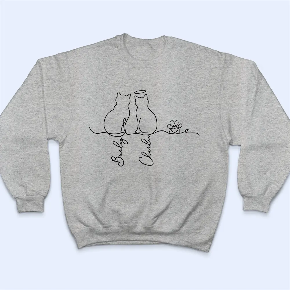 Adorable Cat Line - Personalized T Shirt - Image 5