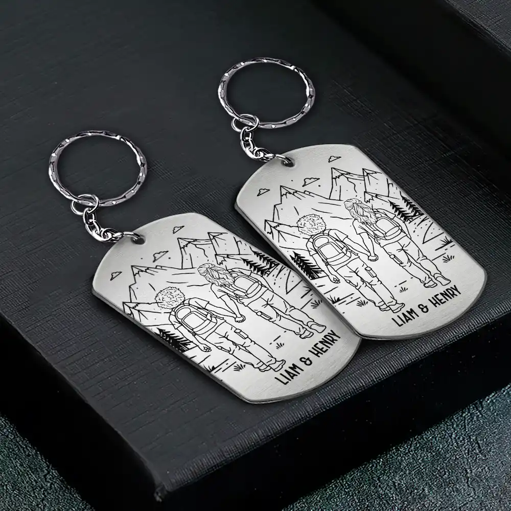 Adventure Partners For Life - Personalized Aluminum Keychain - Image 2