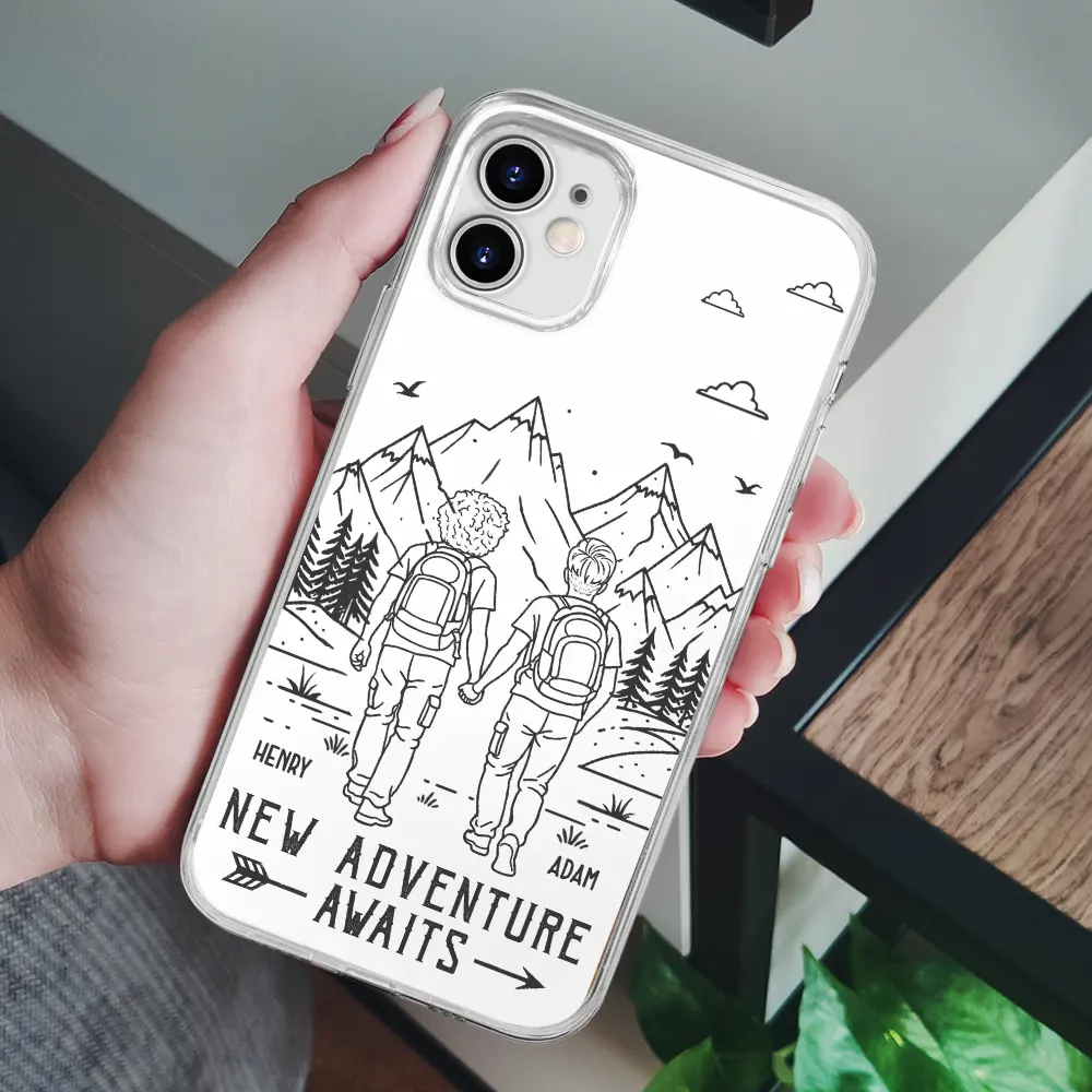 Adventure Partners For Life - Personalized Clear Phone Case - Image 6