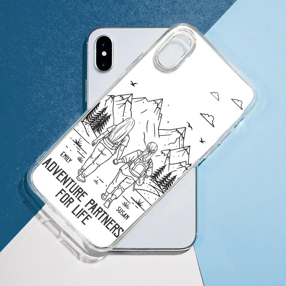 Adventure Partners For Life - Personalized Clear Phone Case - Image 7
