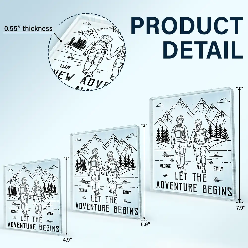 Adventure Partners For Life - Personalized Custom Shaped Acrylic Plaque - Image 5