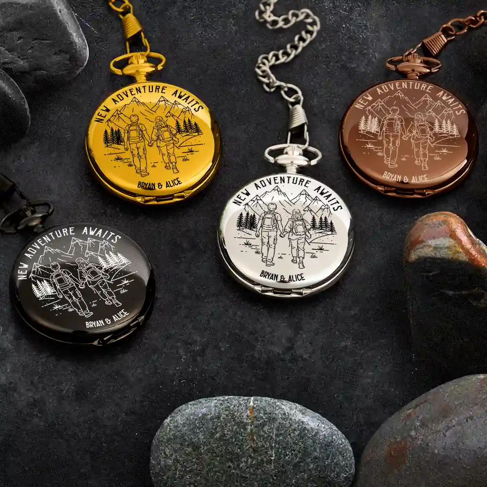 Adventure Partners For Life - Personalized Pocket Watch - Image 5