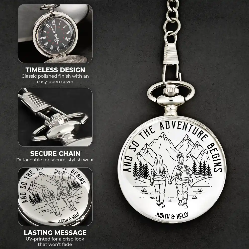 Adventure Partners For Life - Personalized Pocket Watch - Image 6