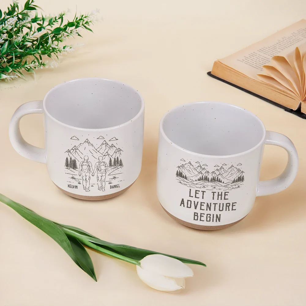 Adventure Partners For Life - Personalized Pottery Mug - Image 3