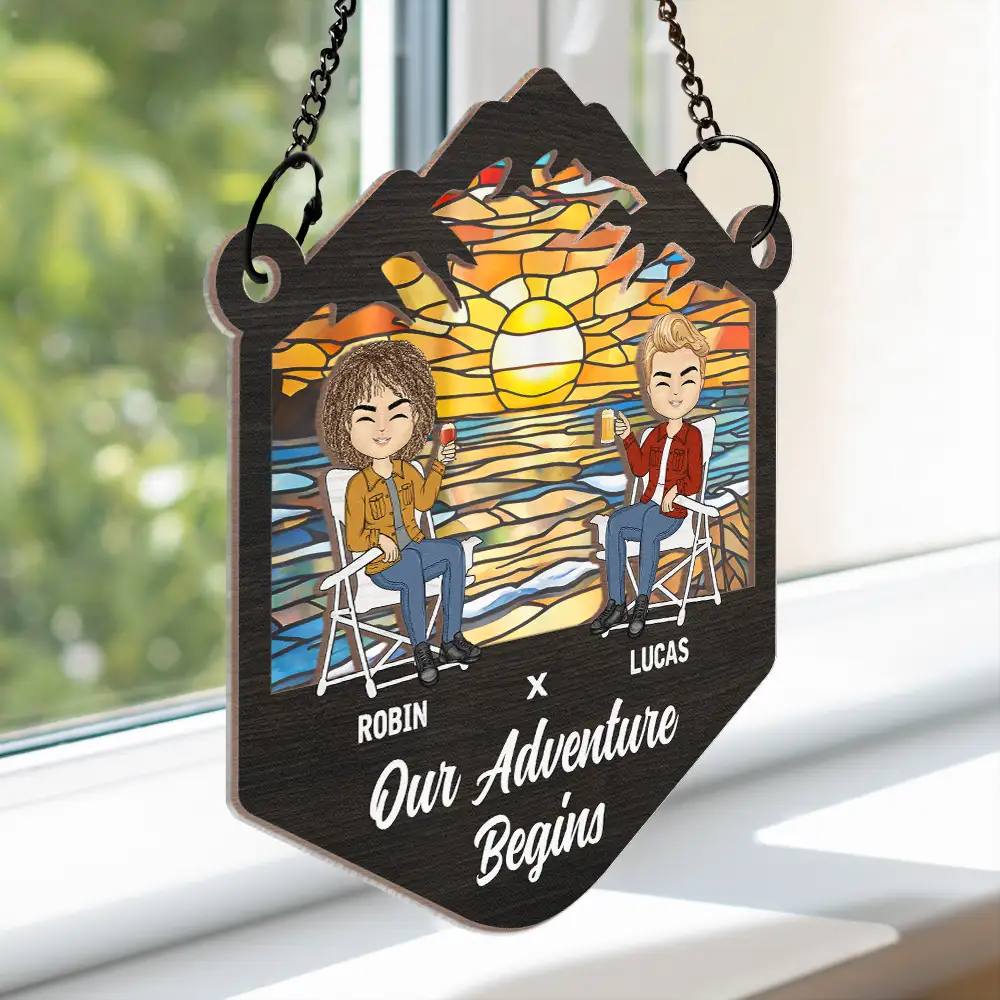 Adventure Partners For Life - Personalized Window Hanging Suncatcher Ornament - Image 3