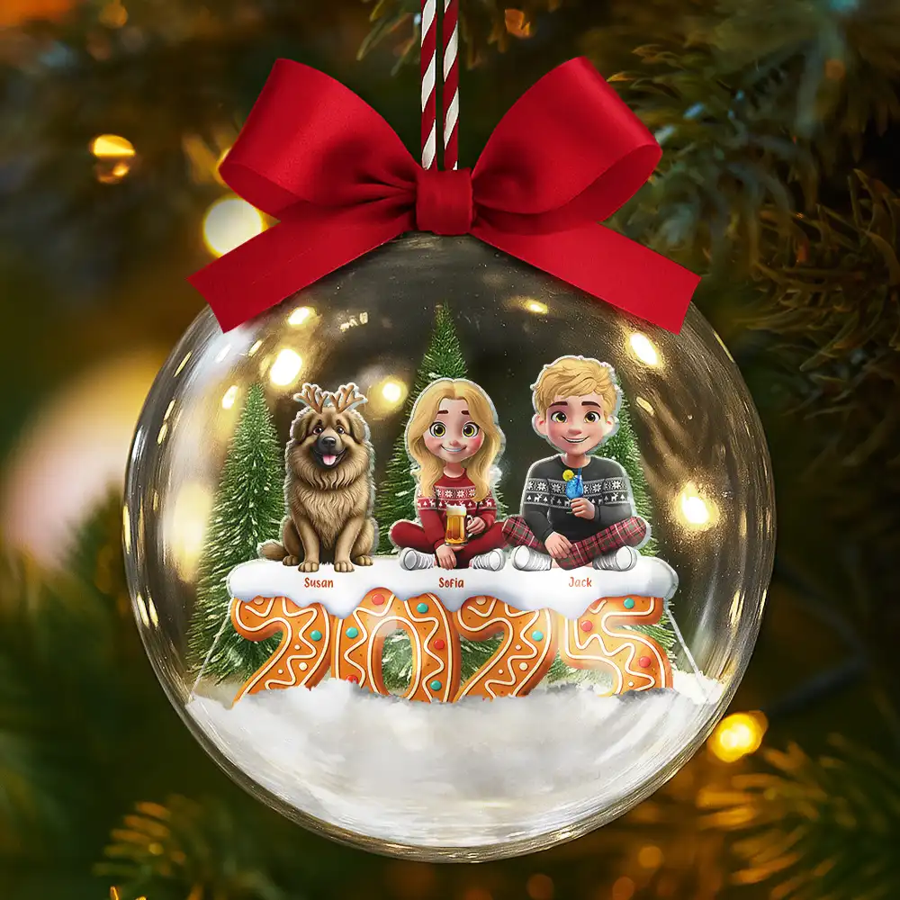 All Family 3D Effect - Personalized 3D Acrylic Ball Ornament - Image 8