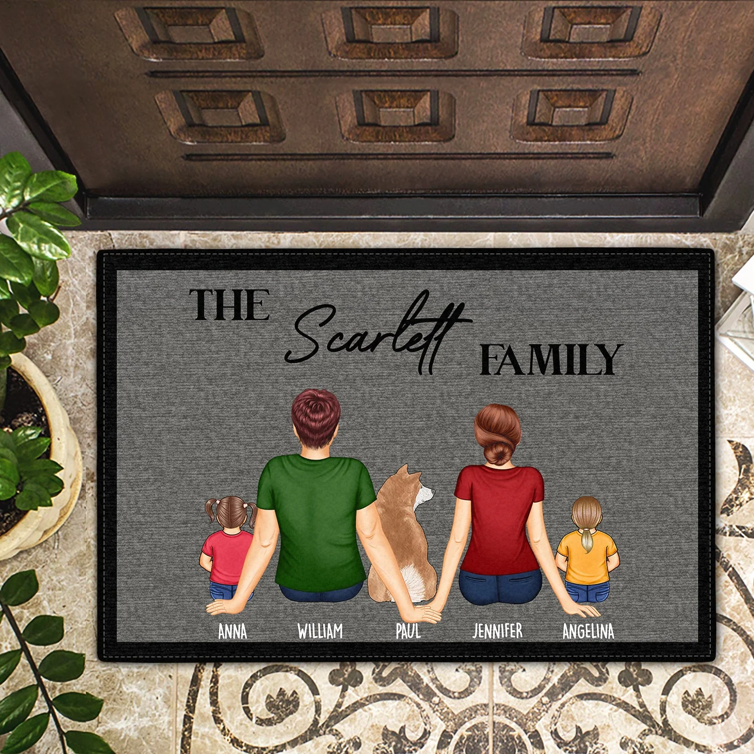 All Family With Pets - Gift For Family - Personalized Doormat - Image 2