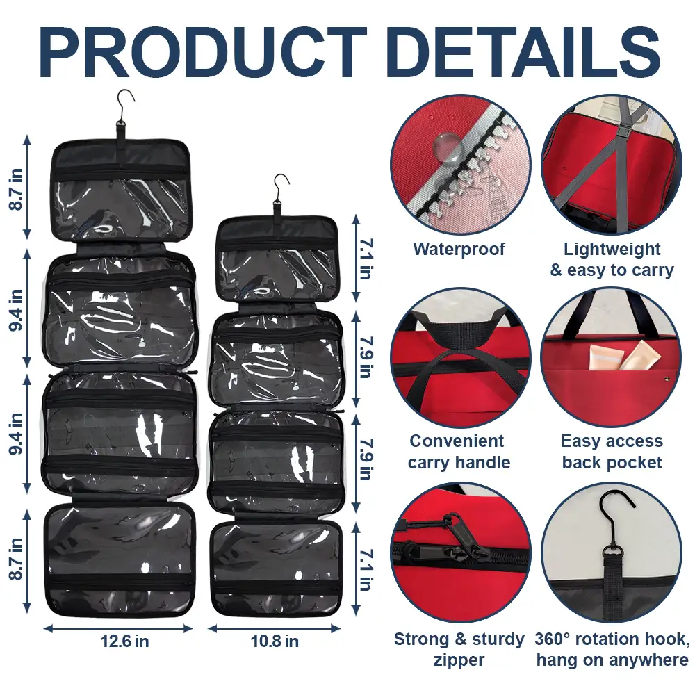 All My Airplane Travel Crap - Personalized Toiletry Bag - Image 5