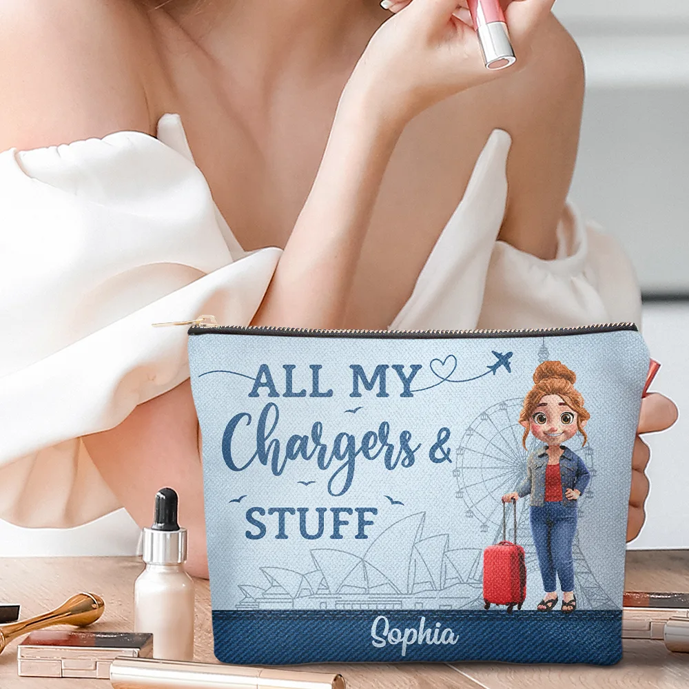 All My Charging Sh*t - Personalized Cosmetic Bag - Image 2