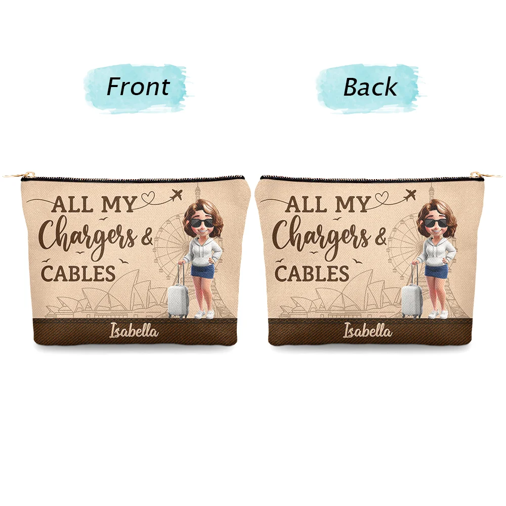All My Charging Sh*t - Personalized Cosmetic Bag - Image 4