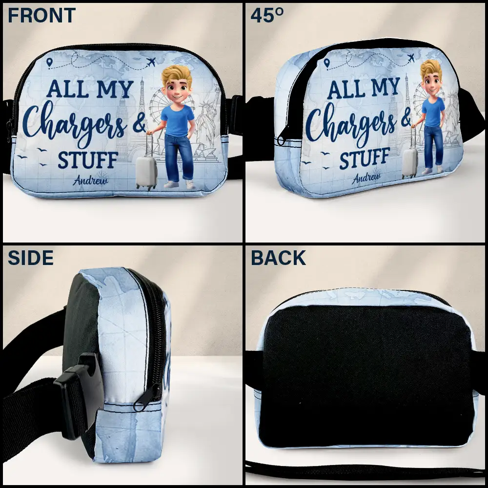 All My Charging Sh*t - Personalized Crossbody Belt Bag - Image 3