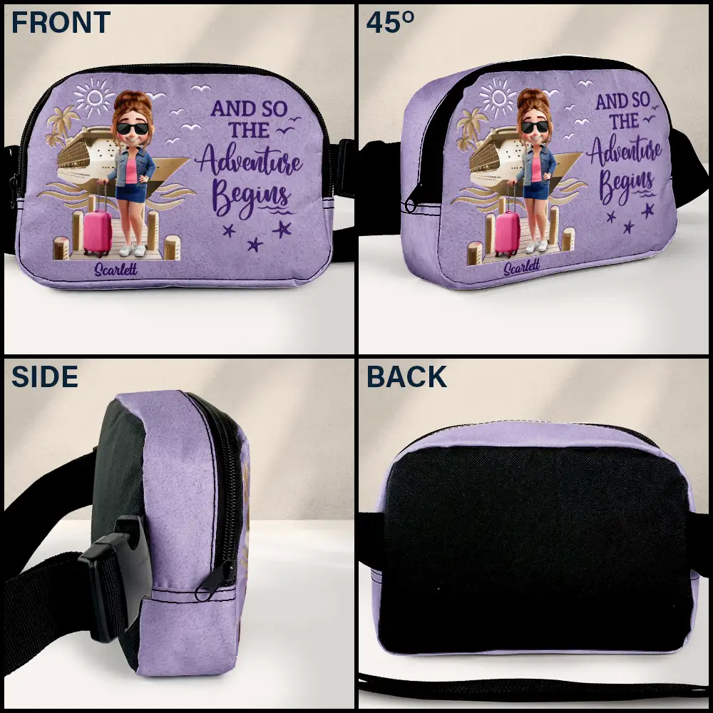 All My Travel Crap - Personalized Crossbody Belt Bag - Image 3