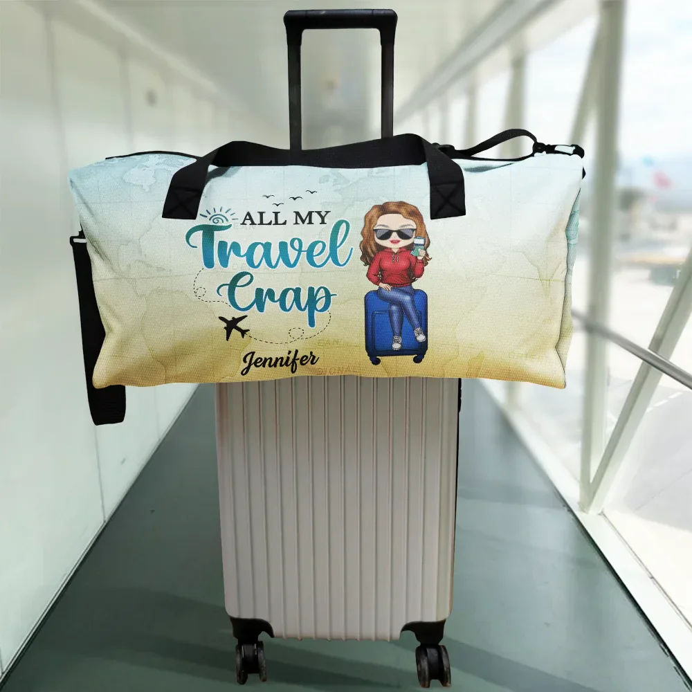 All My Travel Crap - Personalized Duffle Bag - Image 2