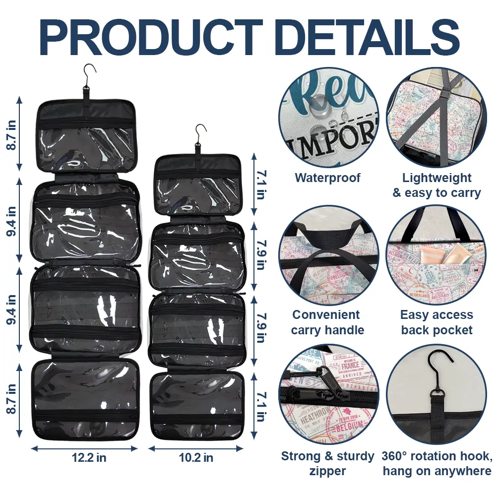 All My Travel Stuff - Personalized Toiletry Bag - Image 5