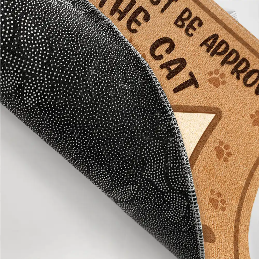 All Visitors Must Be Approved By The Cats - Personalized Doormat - Image 3