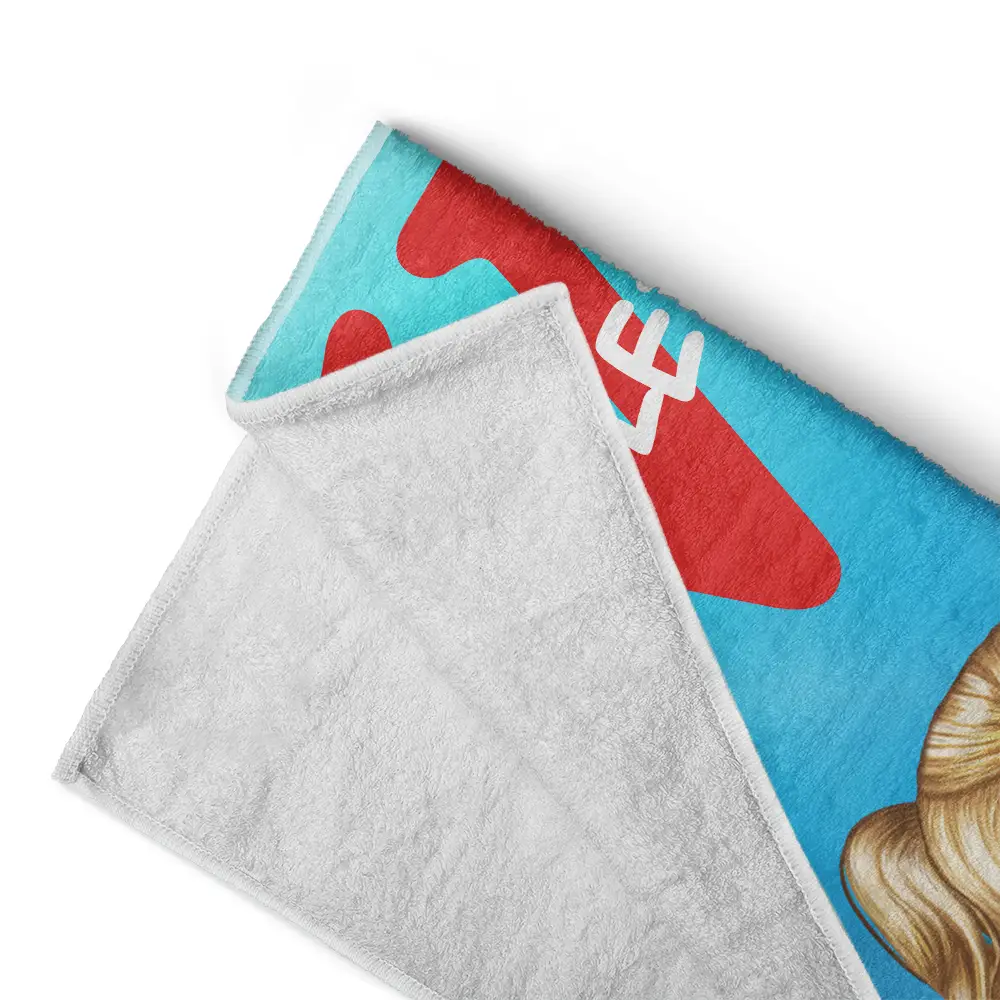 Alphabet Name Kid Summer Beach Pool - Personalized Beach Towel - Image 4