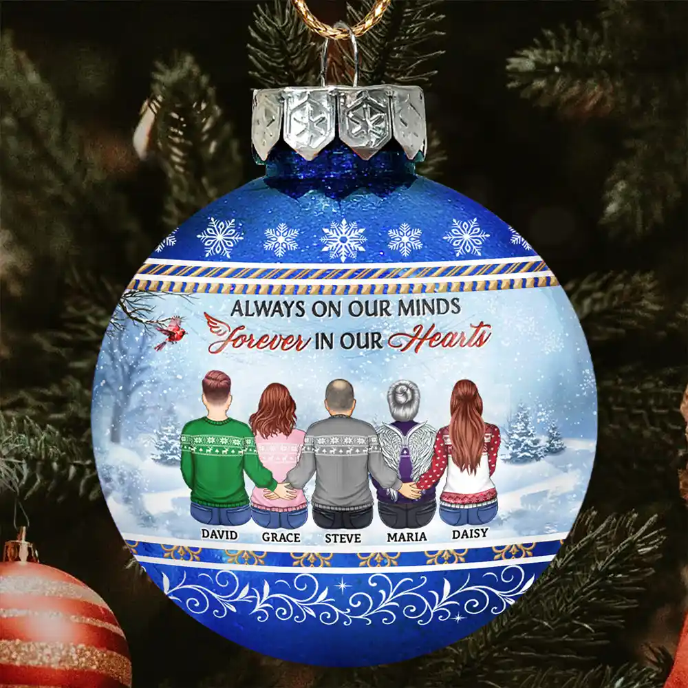 Although You Cannot See Me I Am Always With You - Personalized Ball Ornament - Image 2