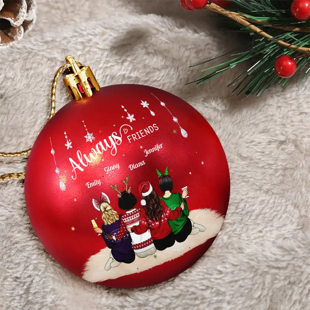 Always Besties - Personalized Ball Ornament - Image 3