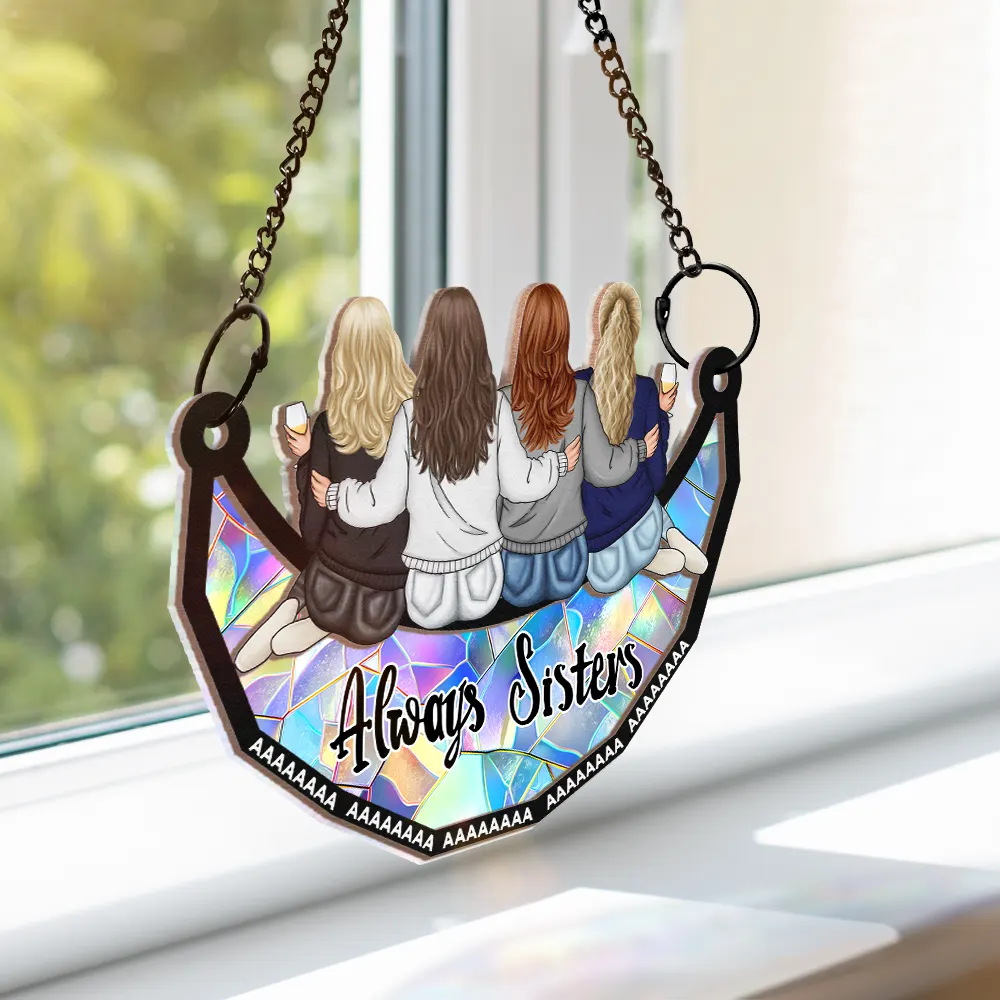 Always Besties - Personalized Window Hanging Suncatcher Ornament - Image 3