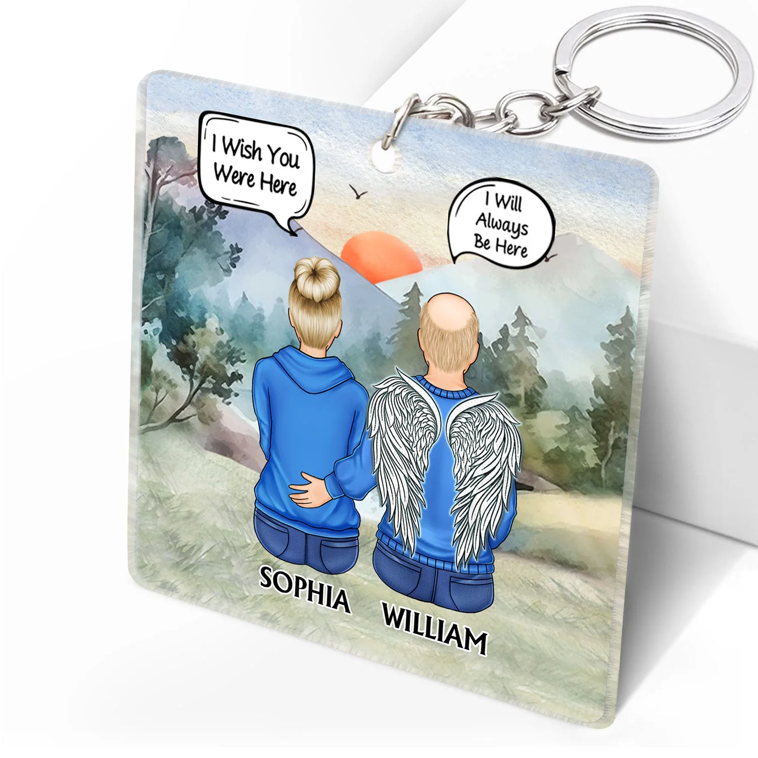 Always On My Mind - Memorial Gift For Family, Friends, Siblings - Personalized Acrylic Keychain - Image 2