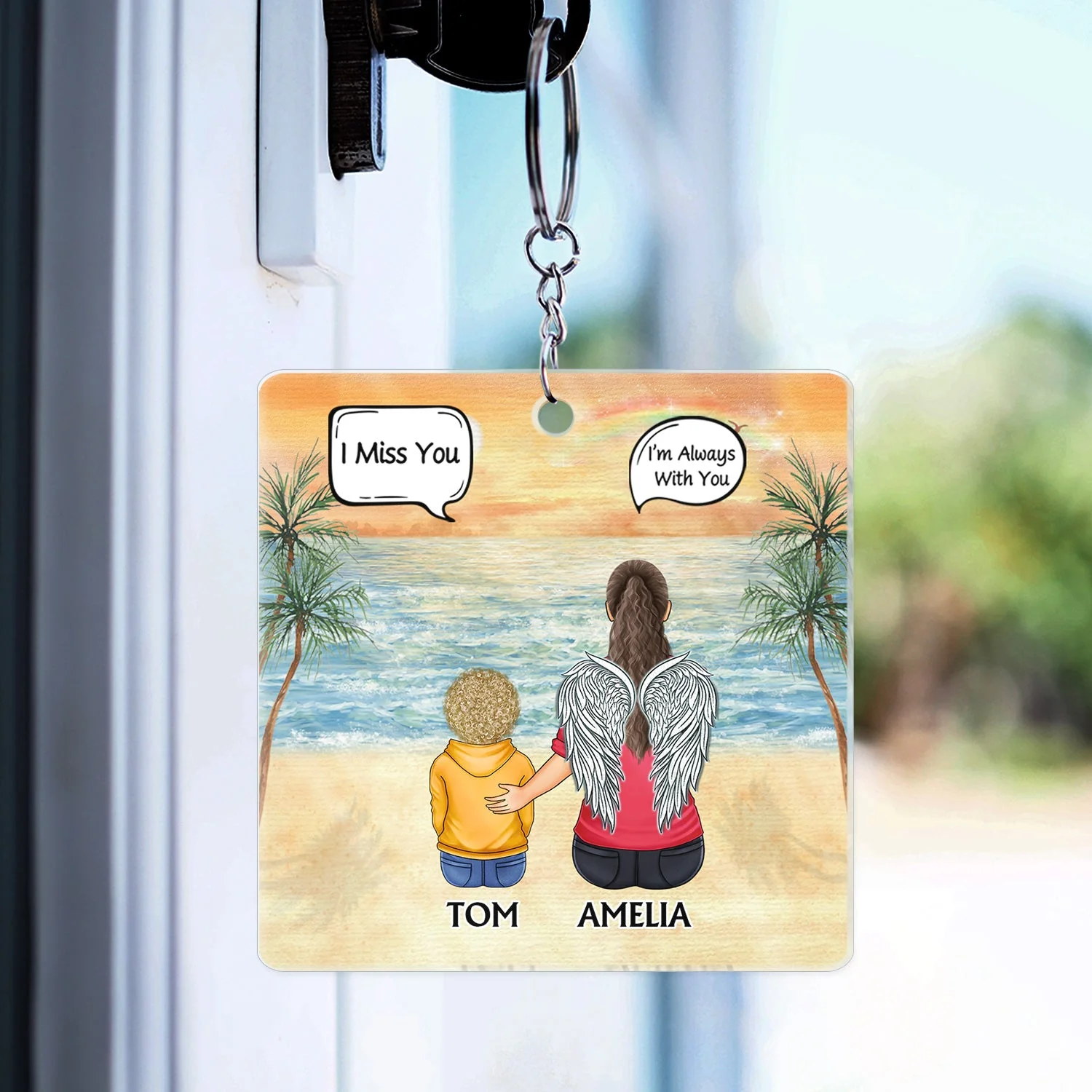 Always On My Mind - Memorial Gift For Family, Friends, Siblings - Personalized Acrylic Keychain - Image 3