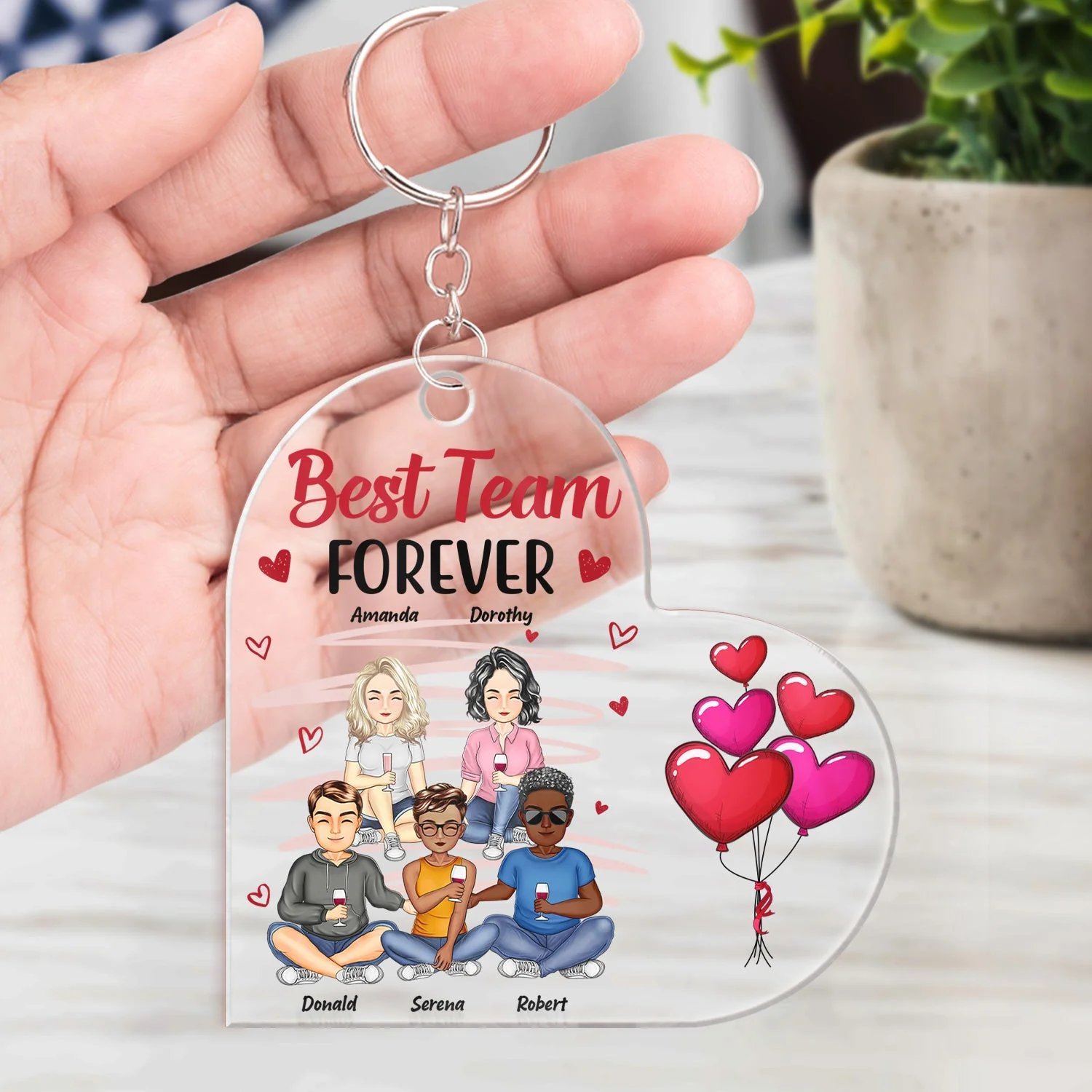 Always Sisters Besties Forever - Birthday Gifts For Best Friends, BFF, Brothers, Siblings, Colleagues - Personalized Custom Acrylic Keychain - Image 4