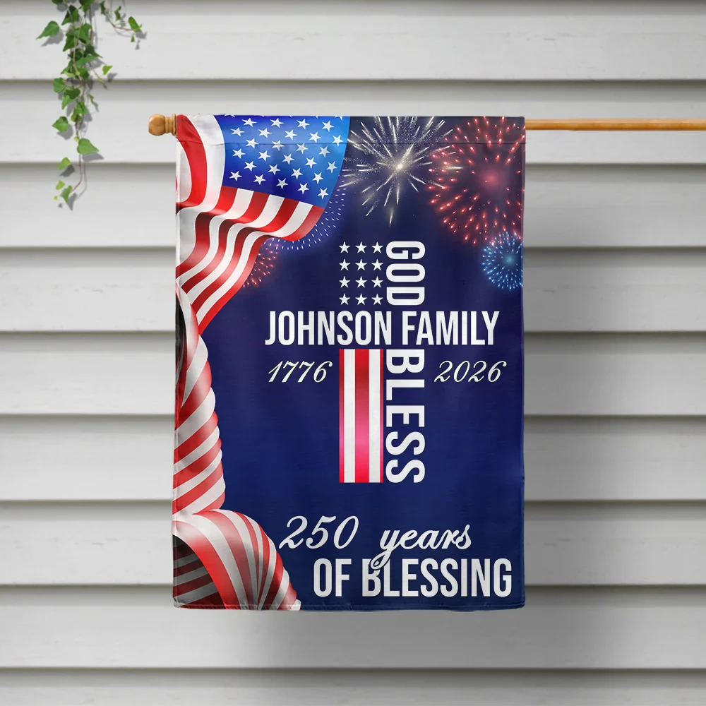 America 250 Years Of Blessing - Personalized Flag - Image 2