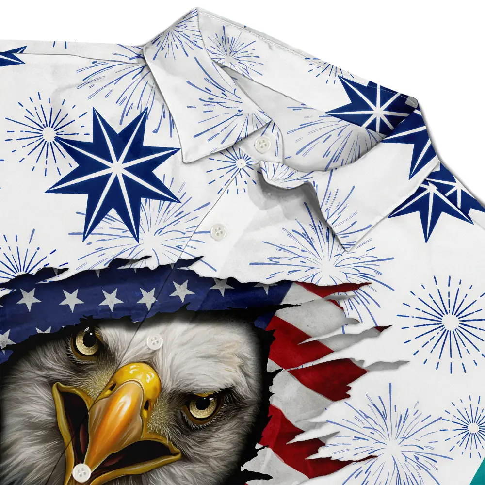 America 250 Years Patriotic Eagle Breaks Free - Hawaiian Shirt - Image 4