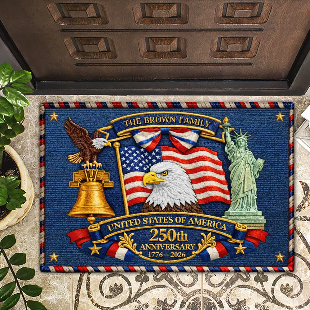 America 250th Anniversary Family - Personalized Doormat - Image 2
