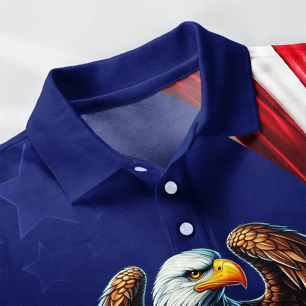 America 250th Anniversary US Pride Patriotic Eagle - Personalized Polo Shirt - Image 5