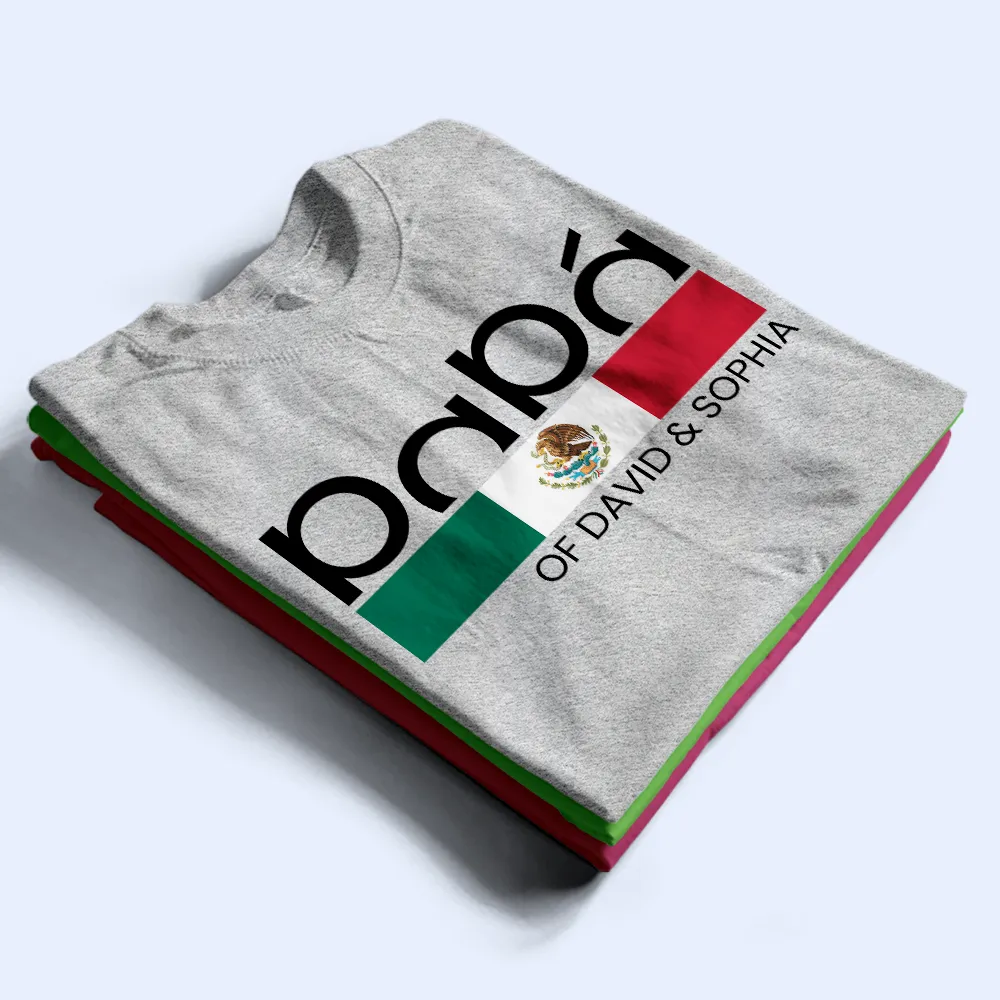 America Dad Of Kid Custom Name - Personalized T Shirt - Image 3