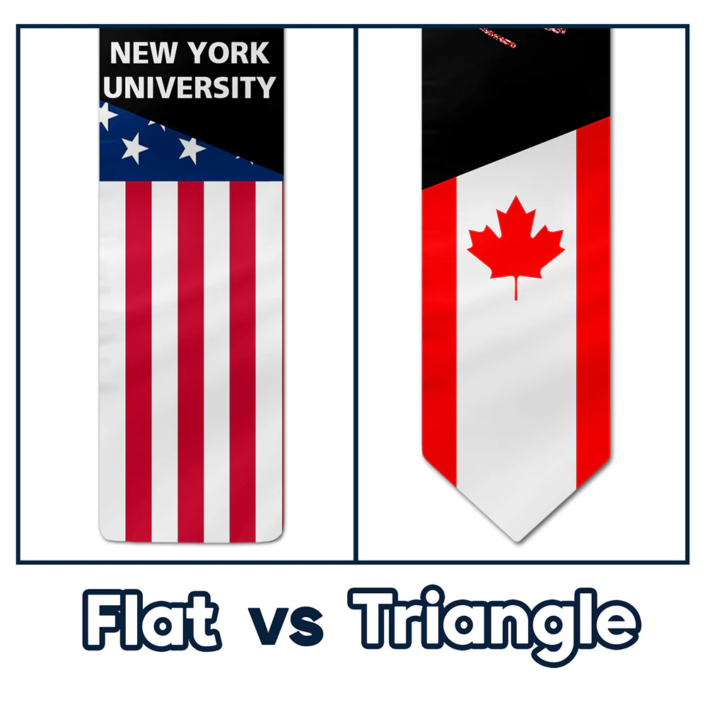 Two Country Flags Graduation - Personalized Stoles - Image 4