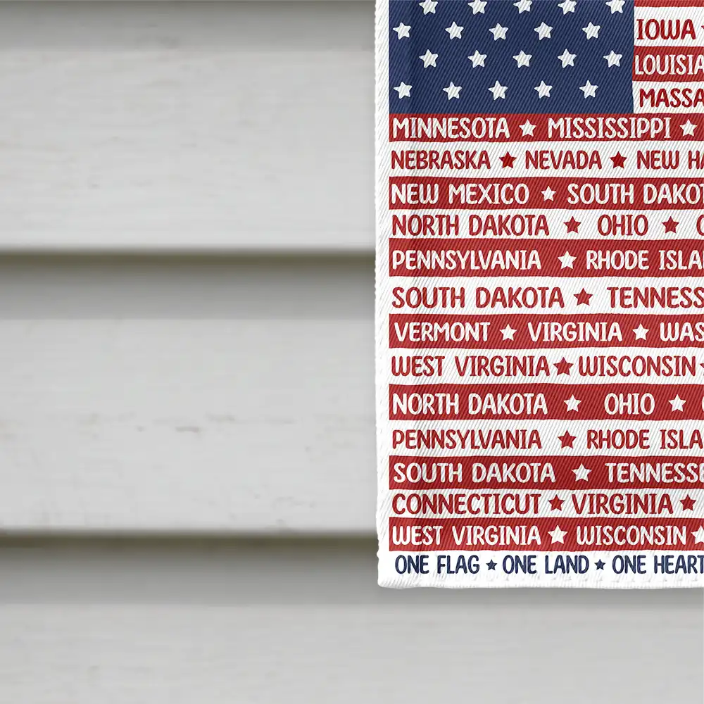 America States One Land One Heart One Hand One Nation - Personalized Flag - Image 4