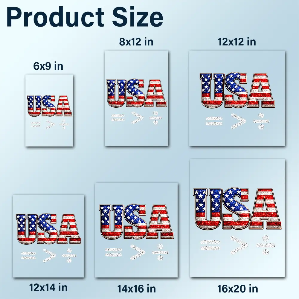 America Waving Flag Faux Glitter Equal Better Than Divide - Personalized Decor Decal - Image 6