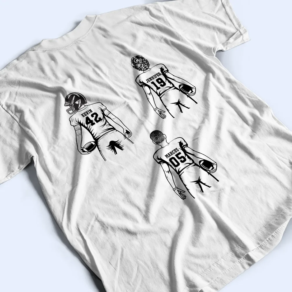 American Football Mom - Personalized T Shirt - Image 4