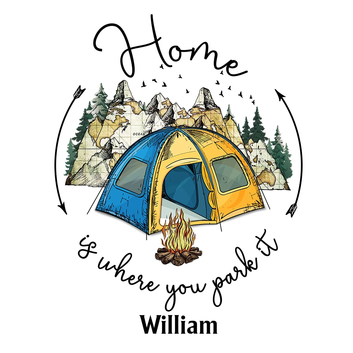 And Into The Forest I Go To - Gift For Camping Lovers - Personalized Camping Decal, Decor Decal - Image 2