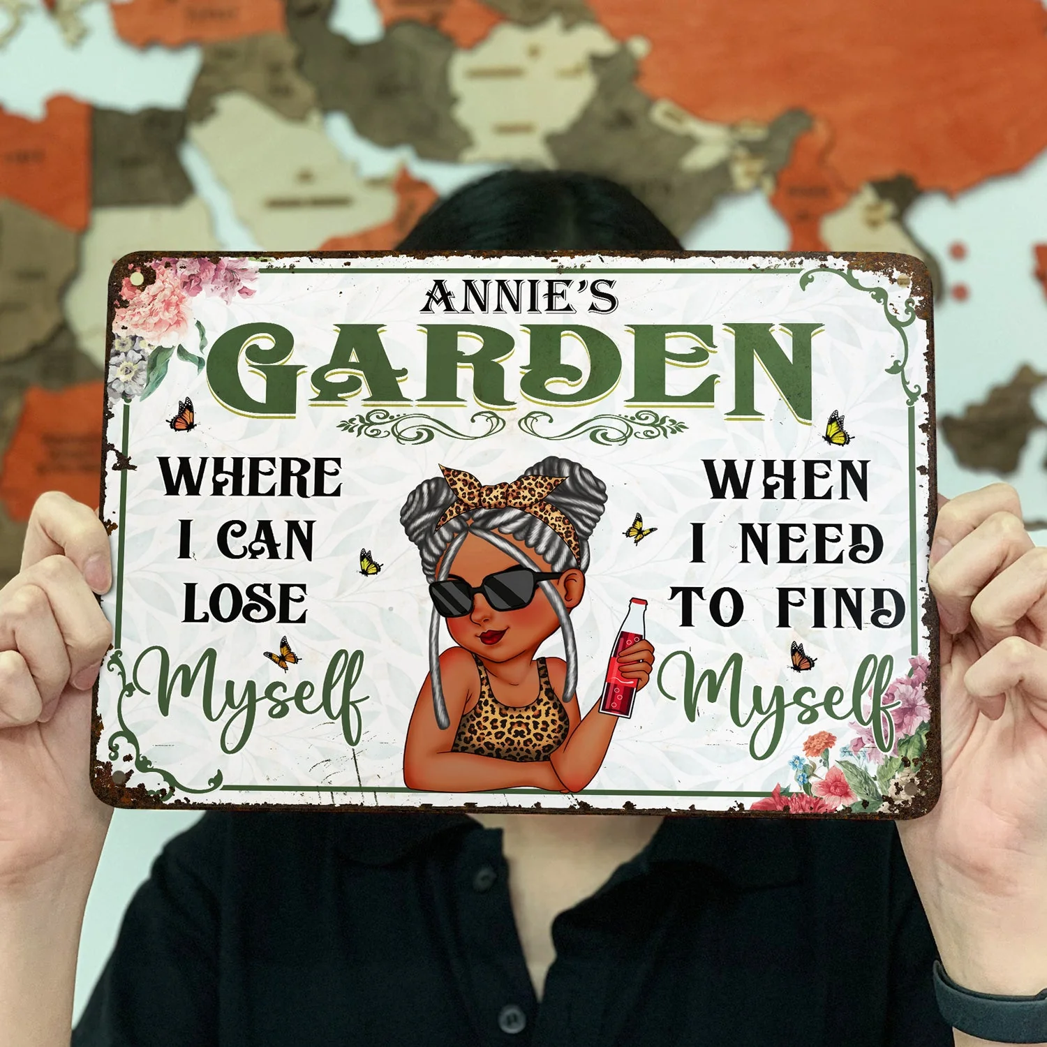And Into The Garden I Go - Backyard Sign, Gift For Gardening Lovers, Gardeners - Personalized Classic Metal Signs - Image 3