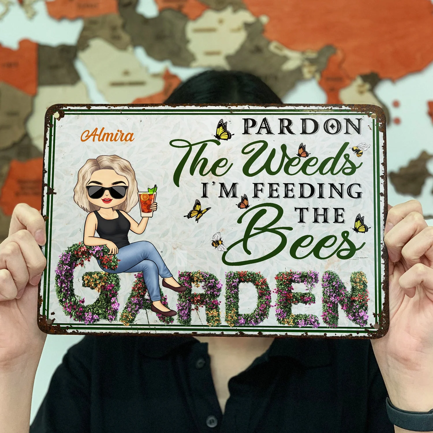 And Into The Garden I Go - Beware A Crazy Plant Lady Lives Here - Birthday, Housewarming Gift For Her, Him, Gardener, Outdoor Decor - Personalized Custom Metal Signs - Image 3
