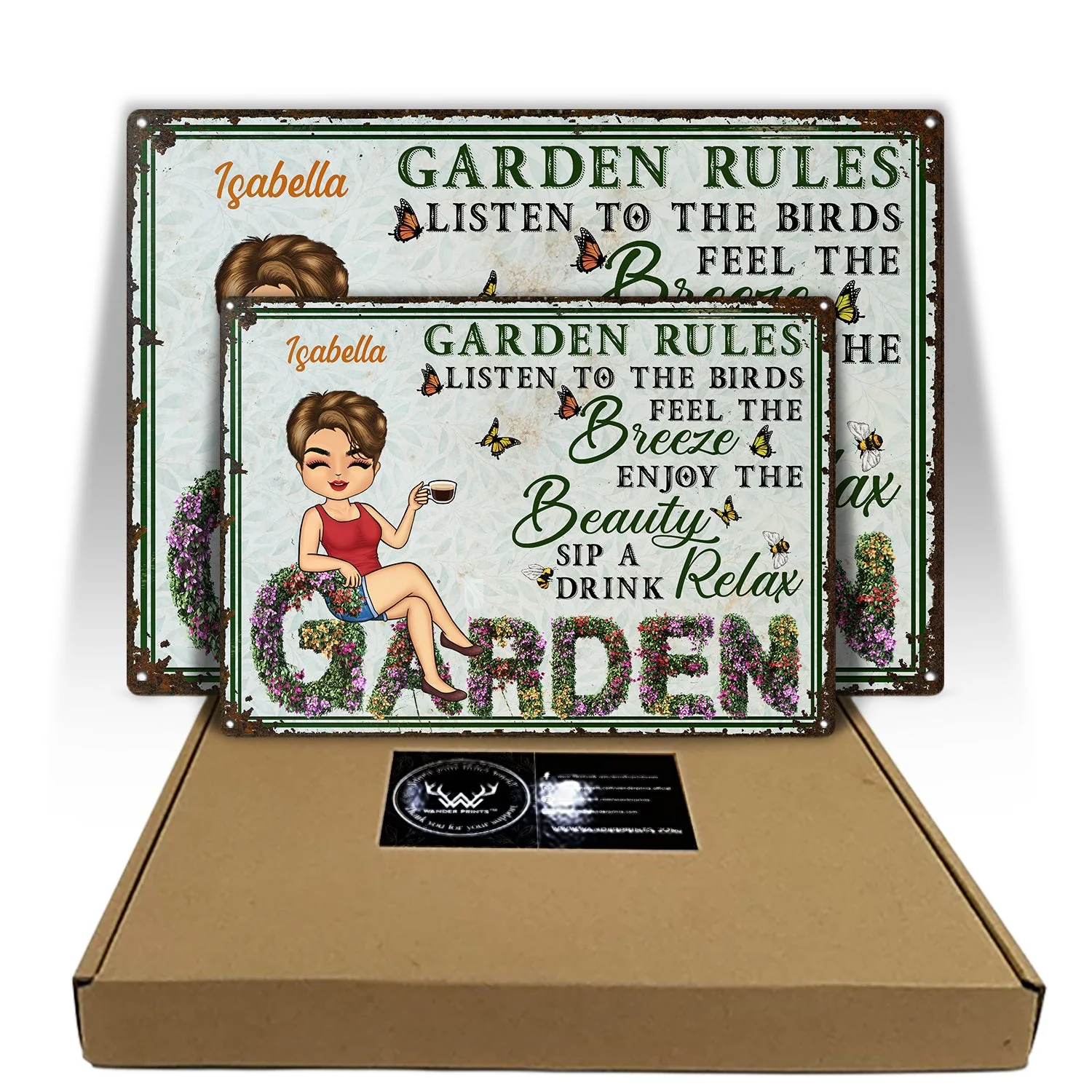 And Into The Garden I Go - Beware A Crazy Plant Lady Lives Here - Birthday, Housewarming Gift For Her, Him, Gardener, Outdoor Decor - Personalized Custom Metal Signs - Image 5