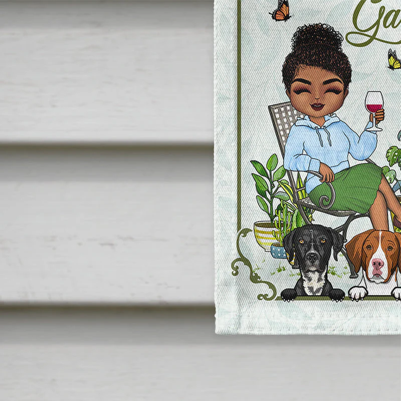 And Into The Garden I Go Gardening Dog Lovers - Garden Decor - Personalized Custom Flag - Image 4