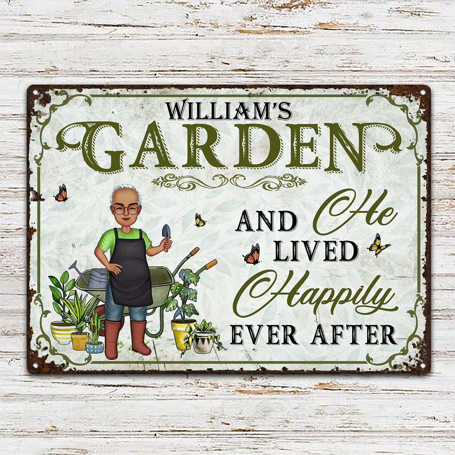 And Into The Garden I Go To Lose My Mind And Find My Soul - Birthday, Loving Gift For Yourself, Women, Men, Plant Lovers - Personalized Custom Classic Metal Signs - Image 2