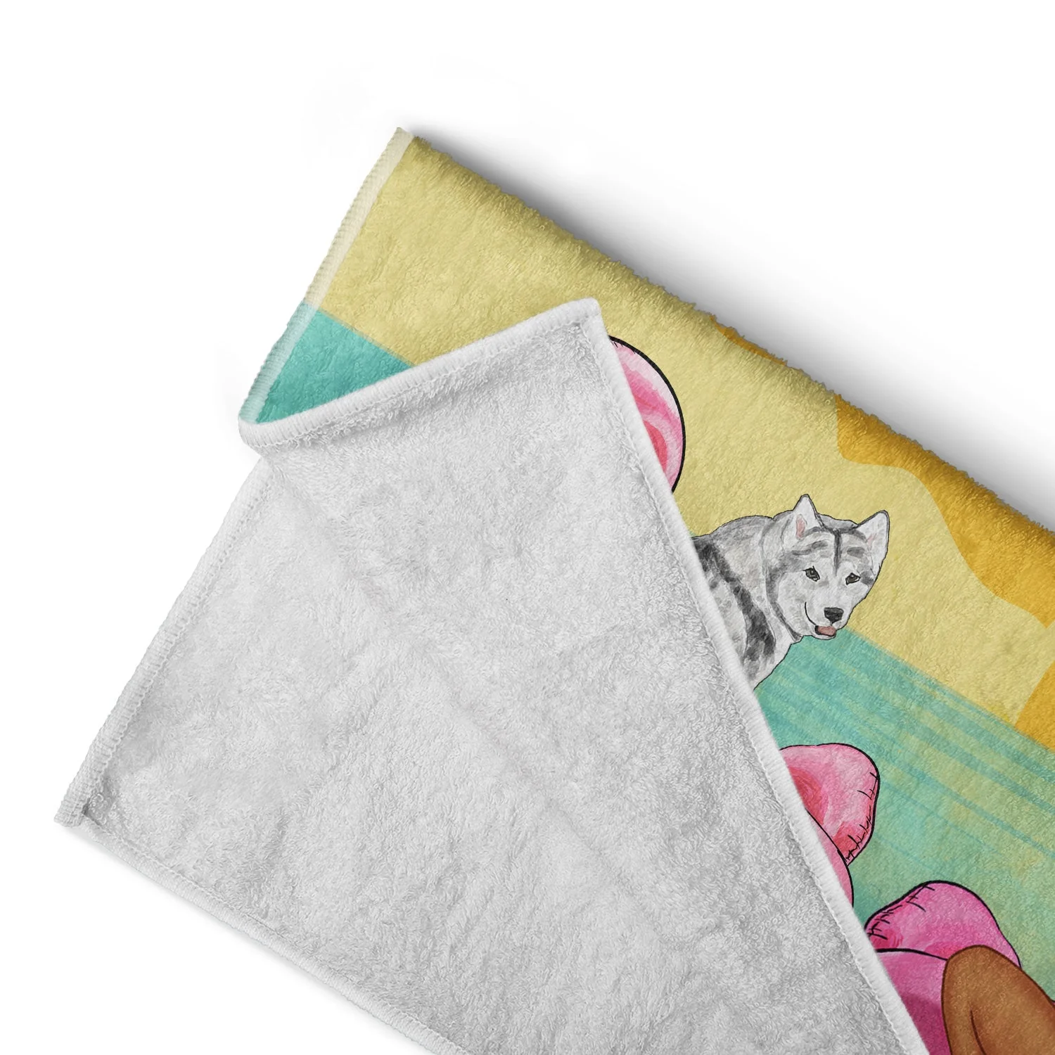 And She Lived Happily Ever After Dog Back - Birthday Gift For Beach, Travel Lovers - Personalized Beach Towel - Image 4