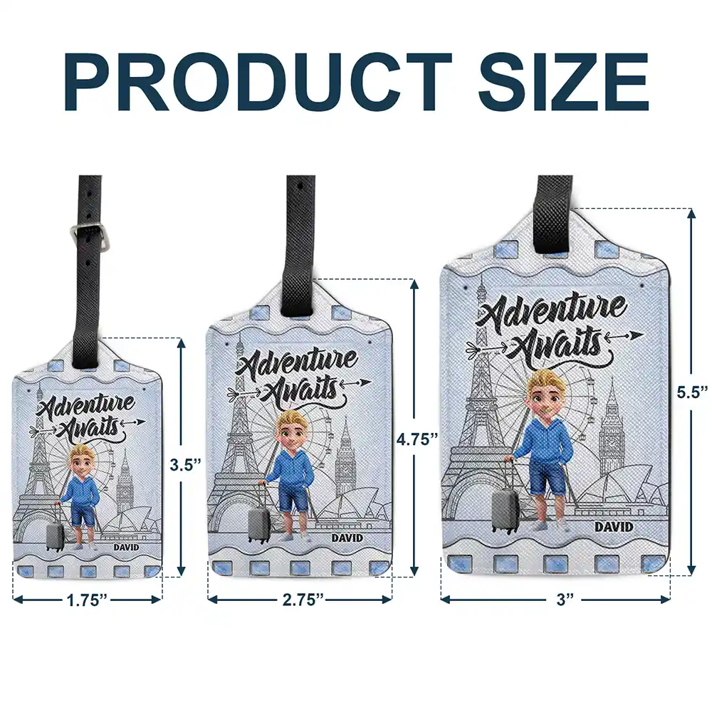 And So Adventure Begins Travel - Personalized Luggage Tag - Image 5